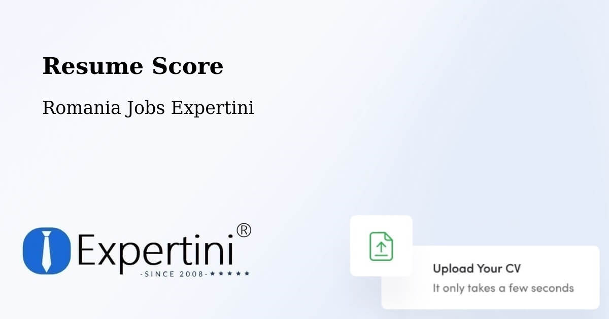 Resume Score & Job Description Match Tool – Cehal - Romania Jobs Expertini